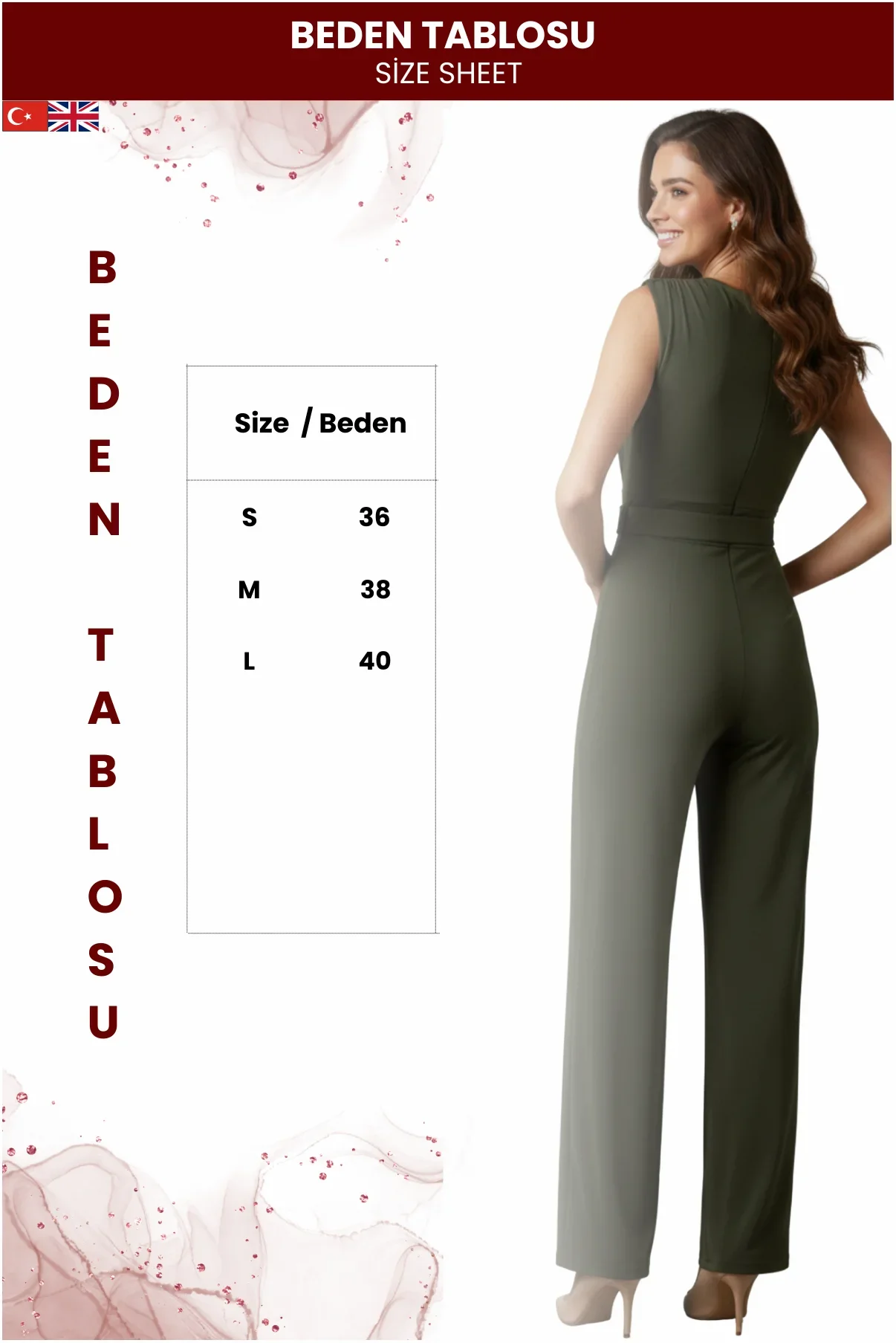 Kadın Sandy Kumaşlı Tulum görsel 5