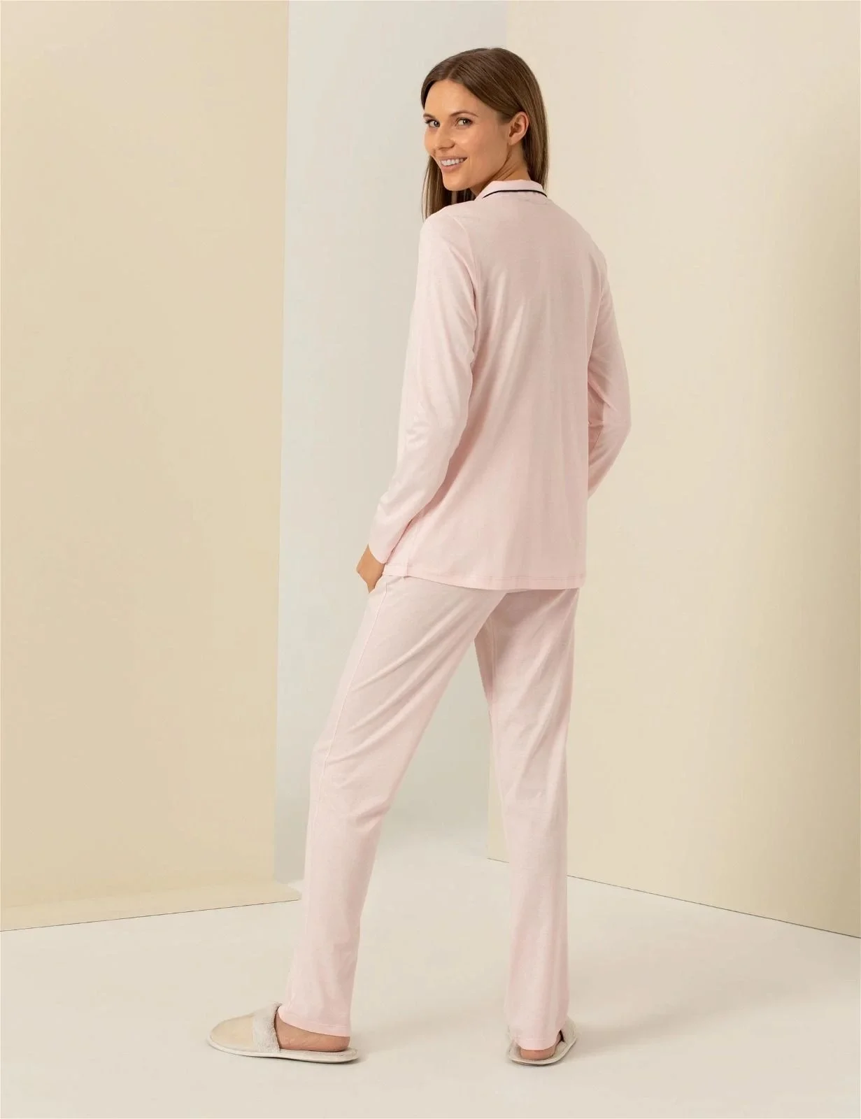 Pıerre Cardın 7717-S Bayan Gömlek Pijama Takımı görsel 5