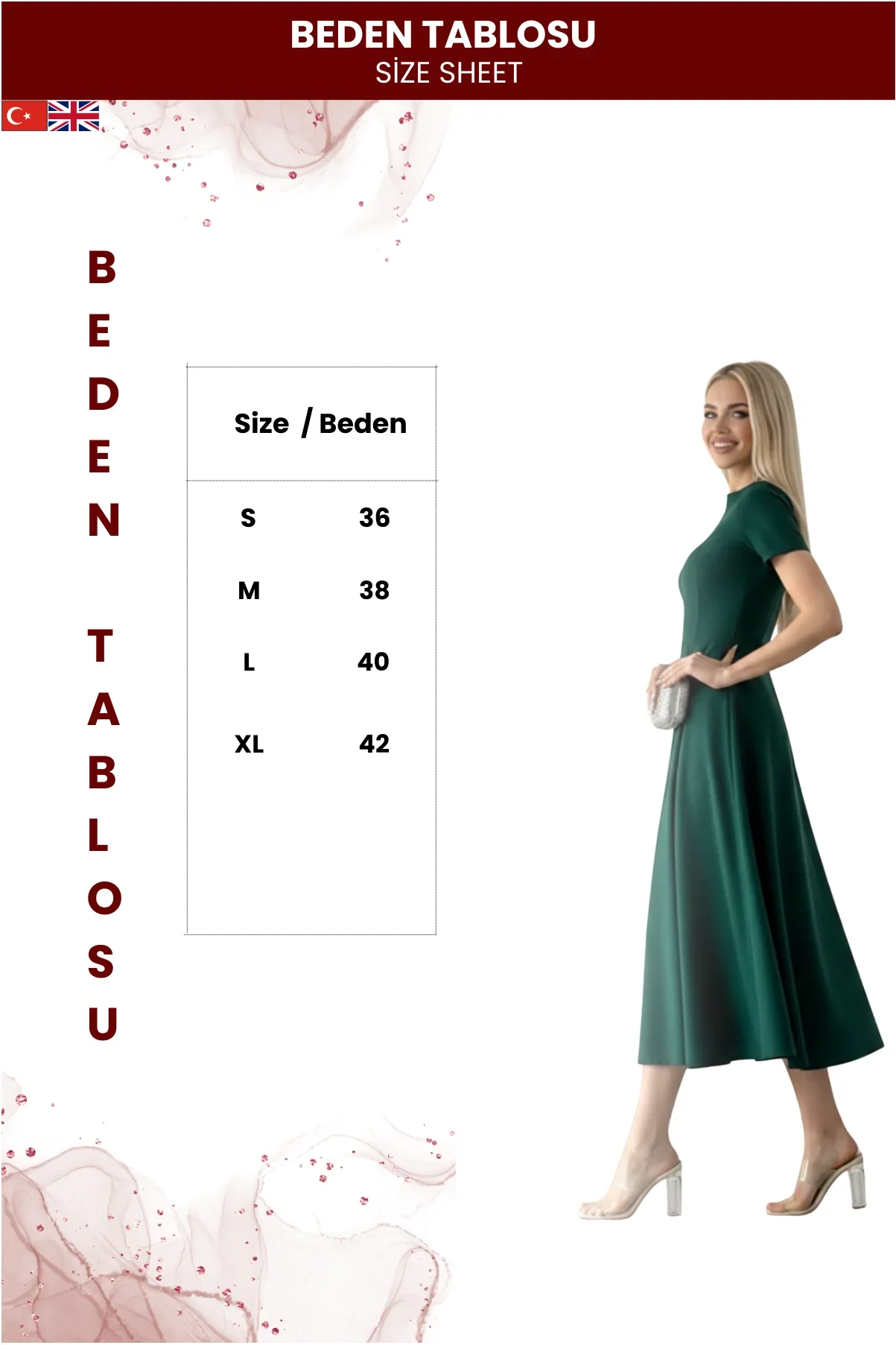 Kadın Bisiklet Yaka Midi Elbise görsel 5