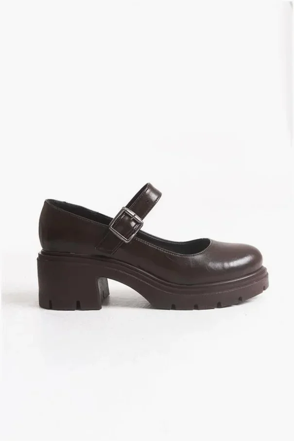 Kadın Rugan Loafer Kırışık Tokalı Ayakkabı Ayakkabı Tabanlı Yüksek Casual Mevsim görsel 5