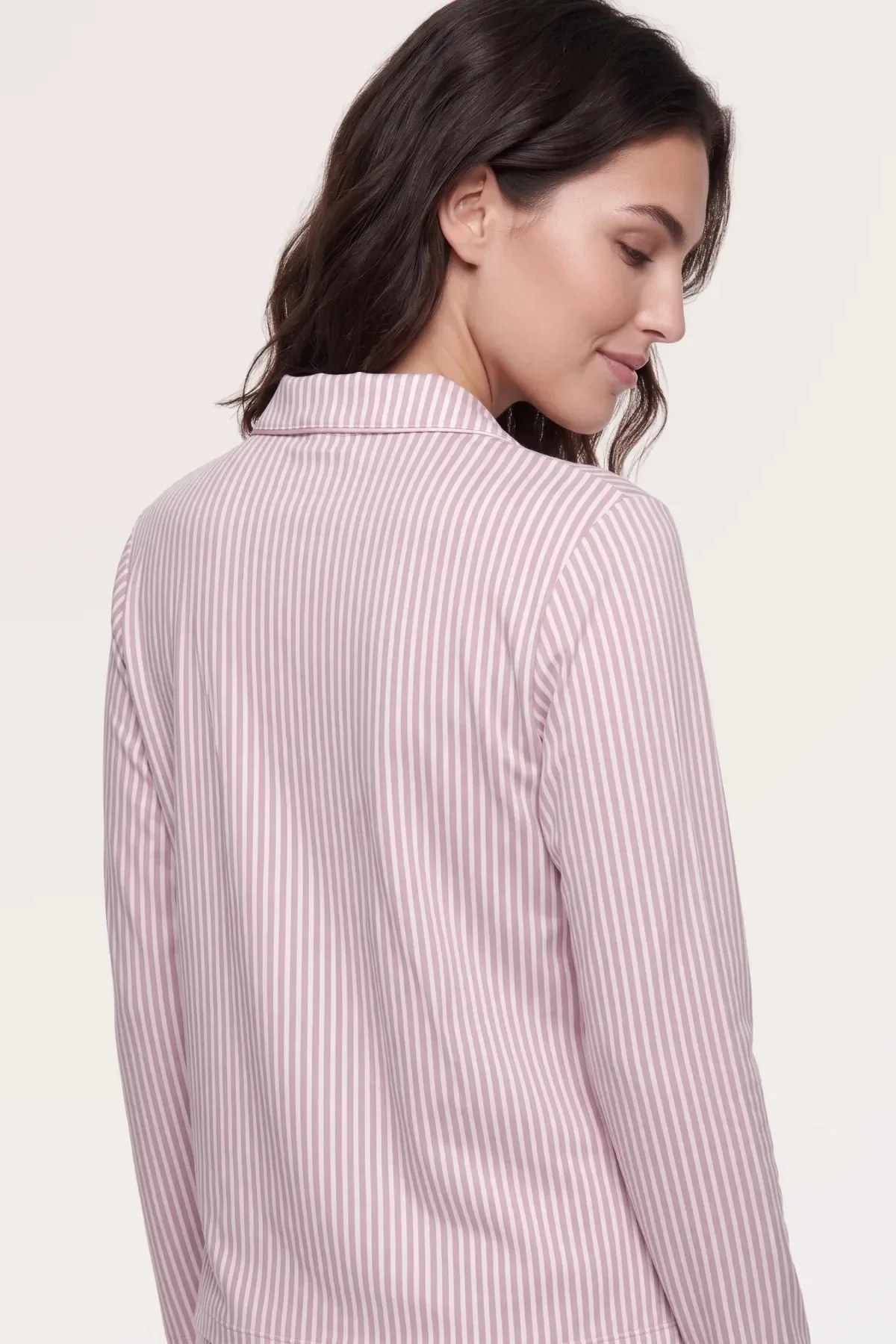 Pjs 30145 Kadın Uzun Kol Çizgili Pijama Takımı görsel 4