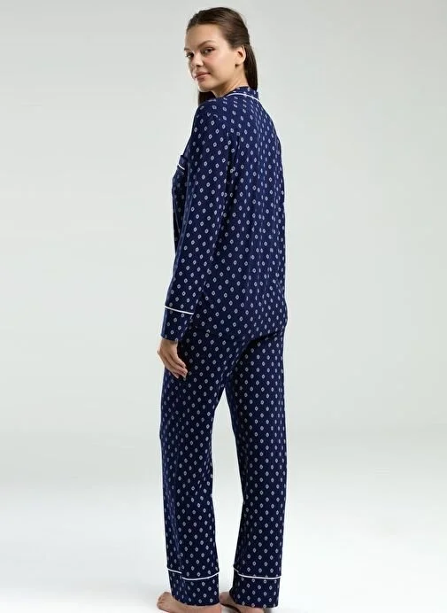 Pierre Cardin Pc8950-S Kadın Gömlek Pijama Takım görsel 5