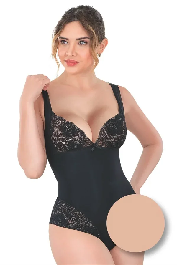 Ten Dantelli Agraflı Body Korse
