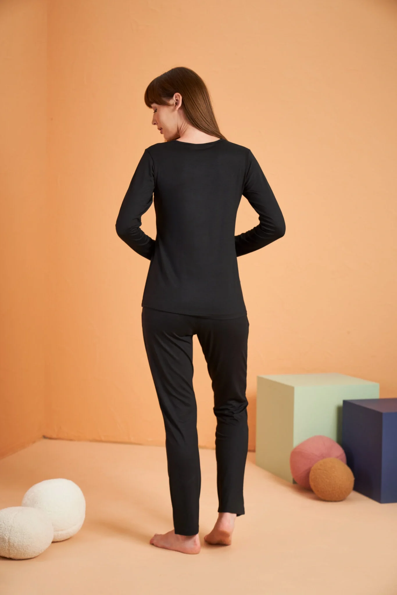 PJS 28048 Kadın Patlı Pijama Takım görsel 3