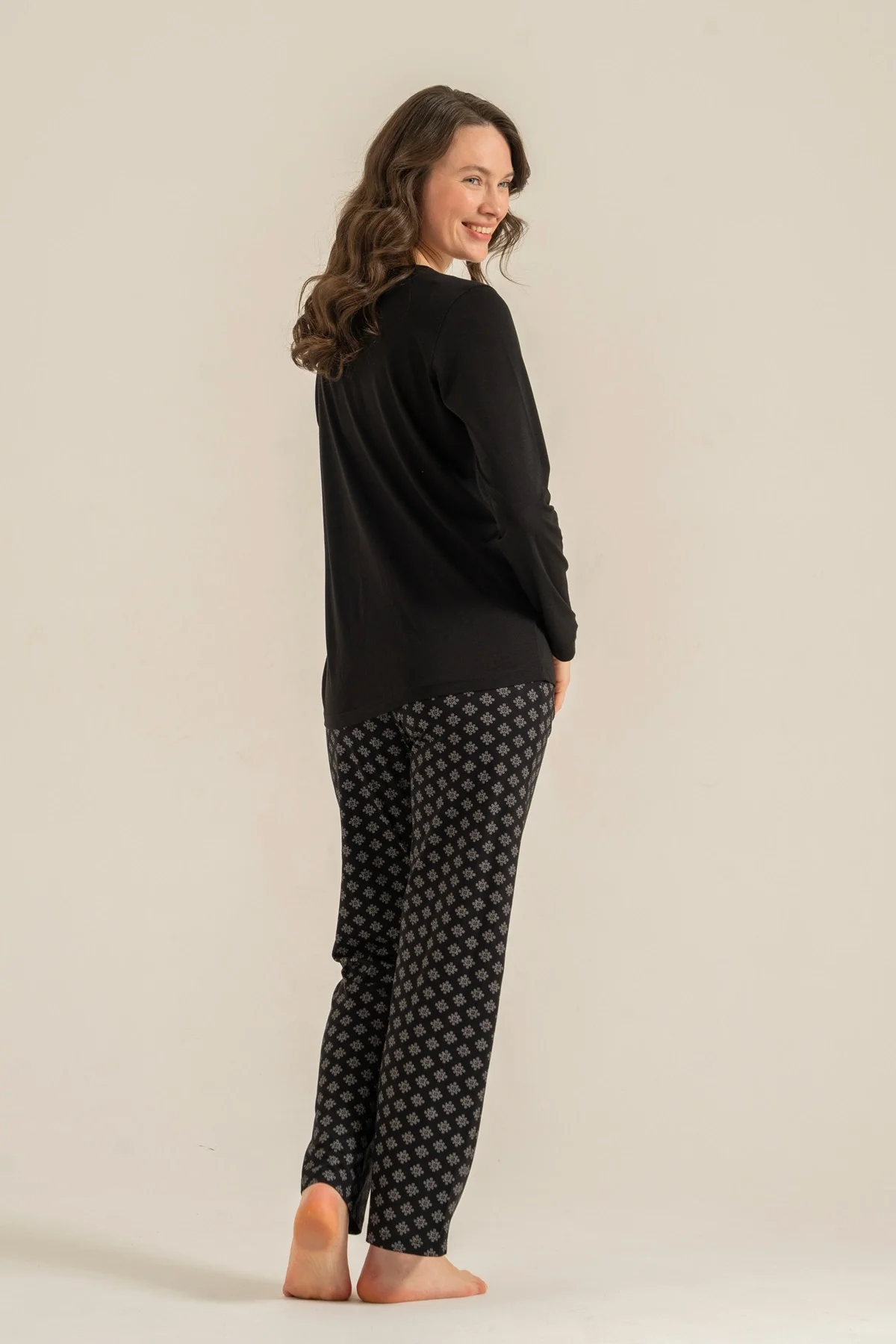 Pierre Cardin Pc9289-X Kadın Uzun Kollu Pijama Takımı görsel 7