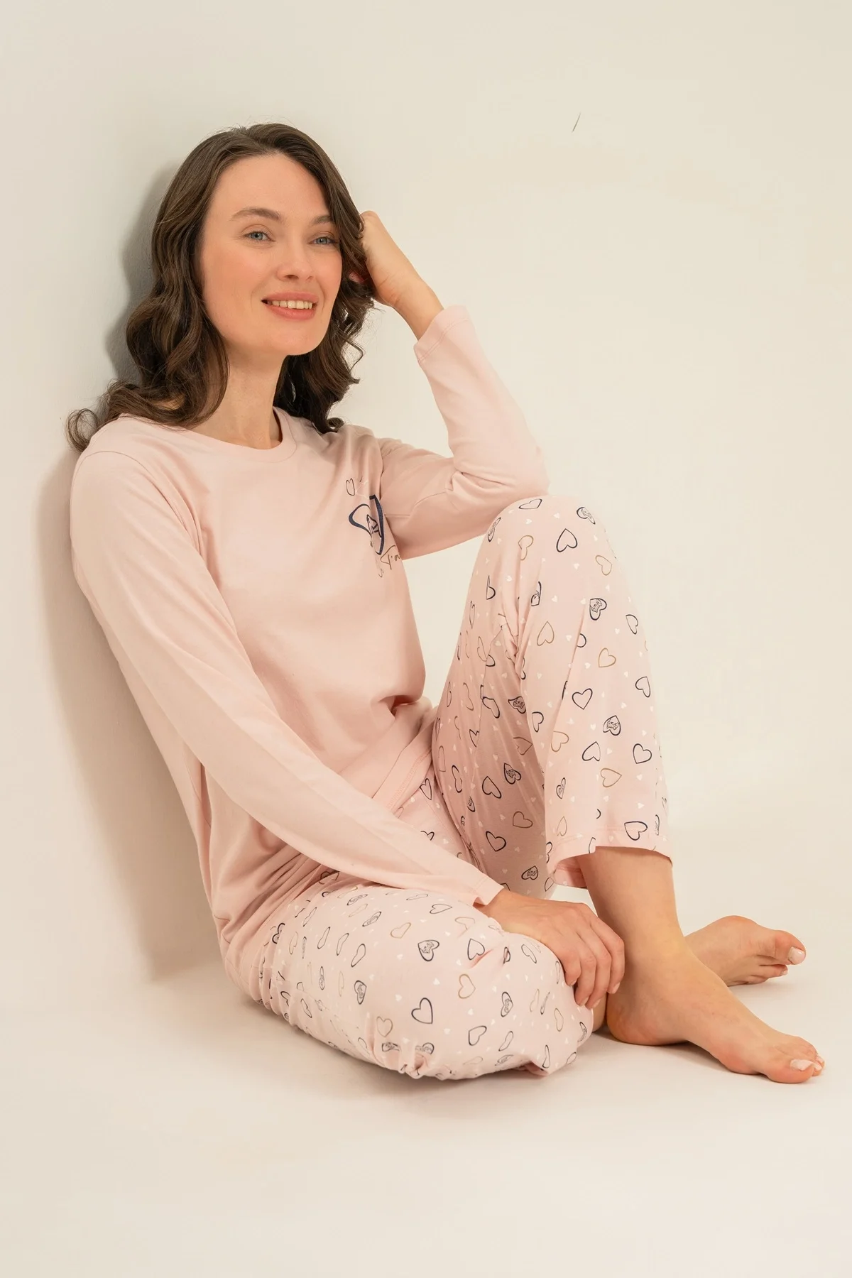 Rolypoly Rp3902-S Kadın Uzun Kol Pijama Takım