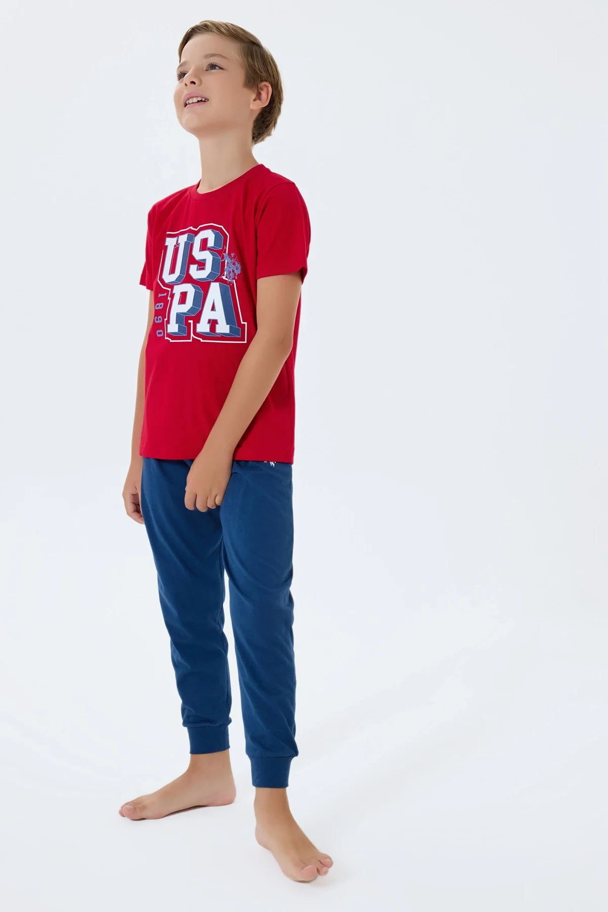 US Polo 2410-4 Erkek Çocuk Pijama Takım görsel 2