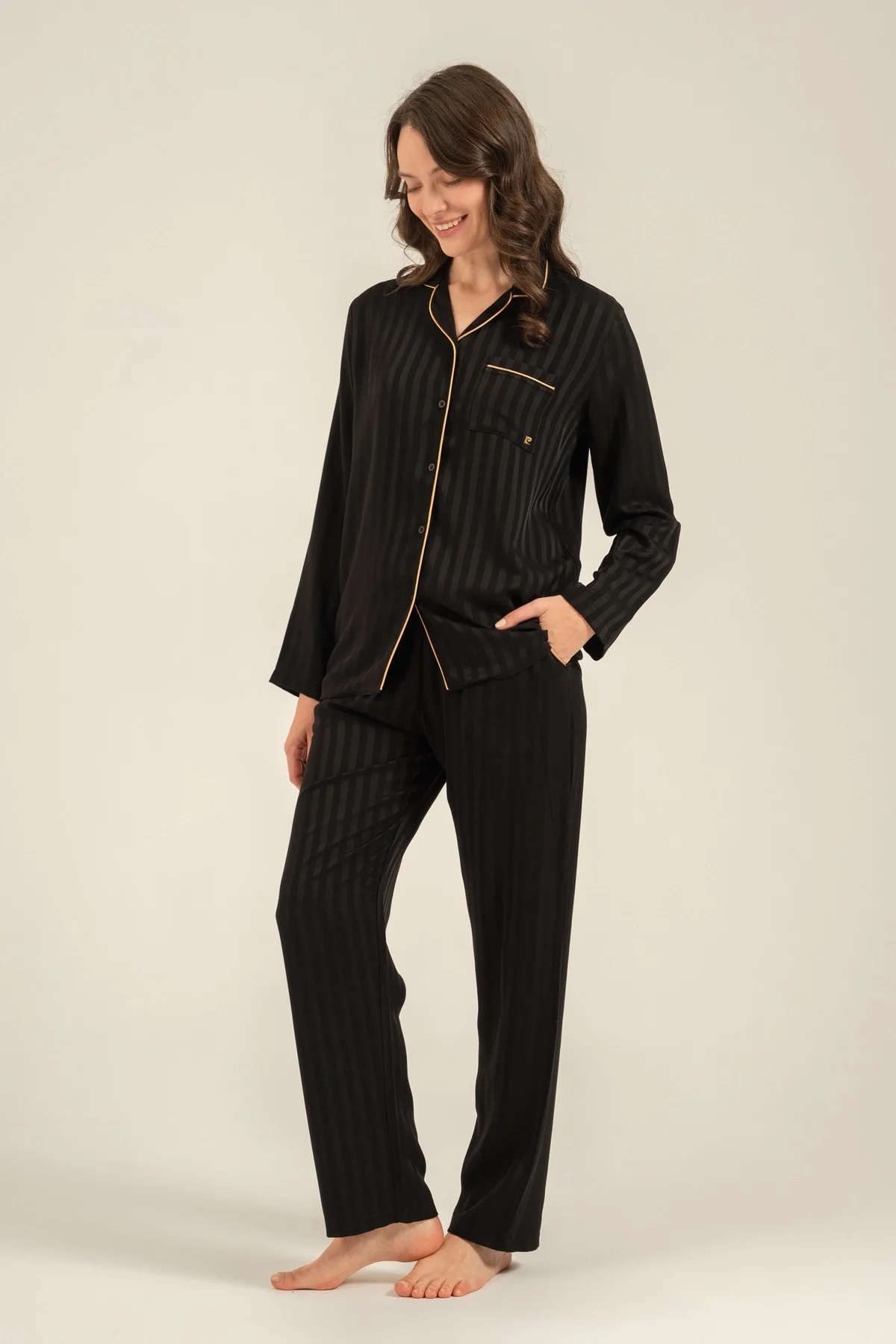 Pierre Cardin 9305-S Kadın Uzun Kol Pijama Takımı