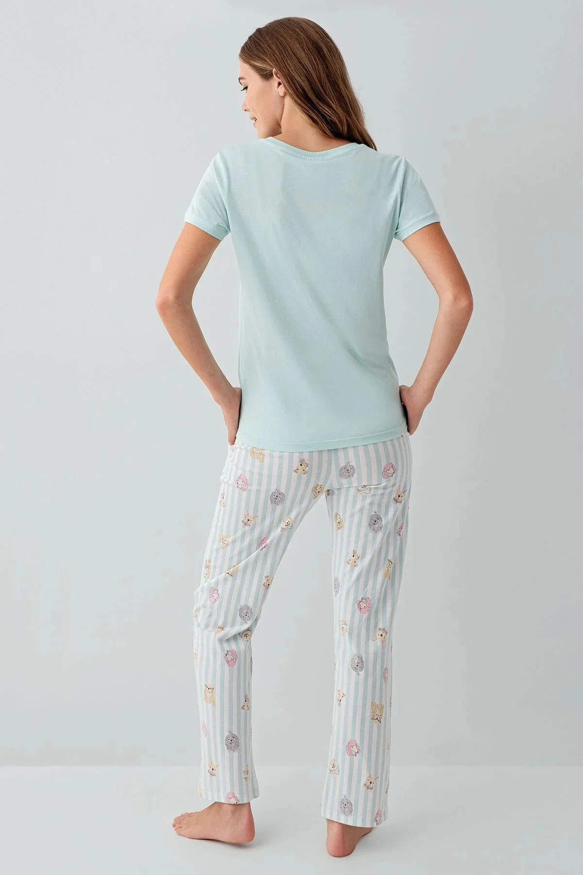 RolyPoly RP3810-S Kadın Kısa Kol Pijama Takımı görsel 4