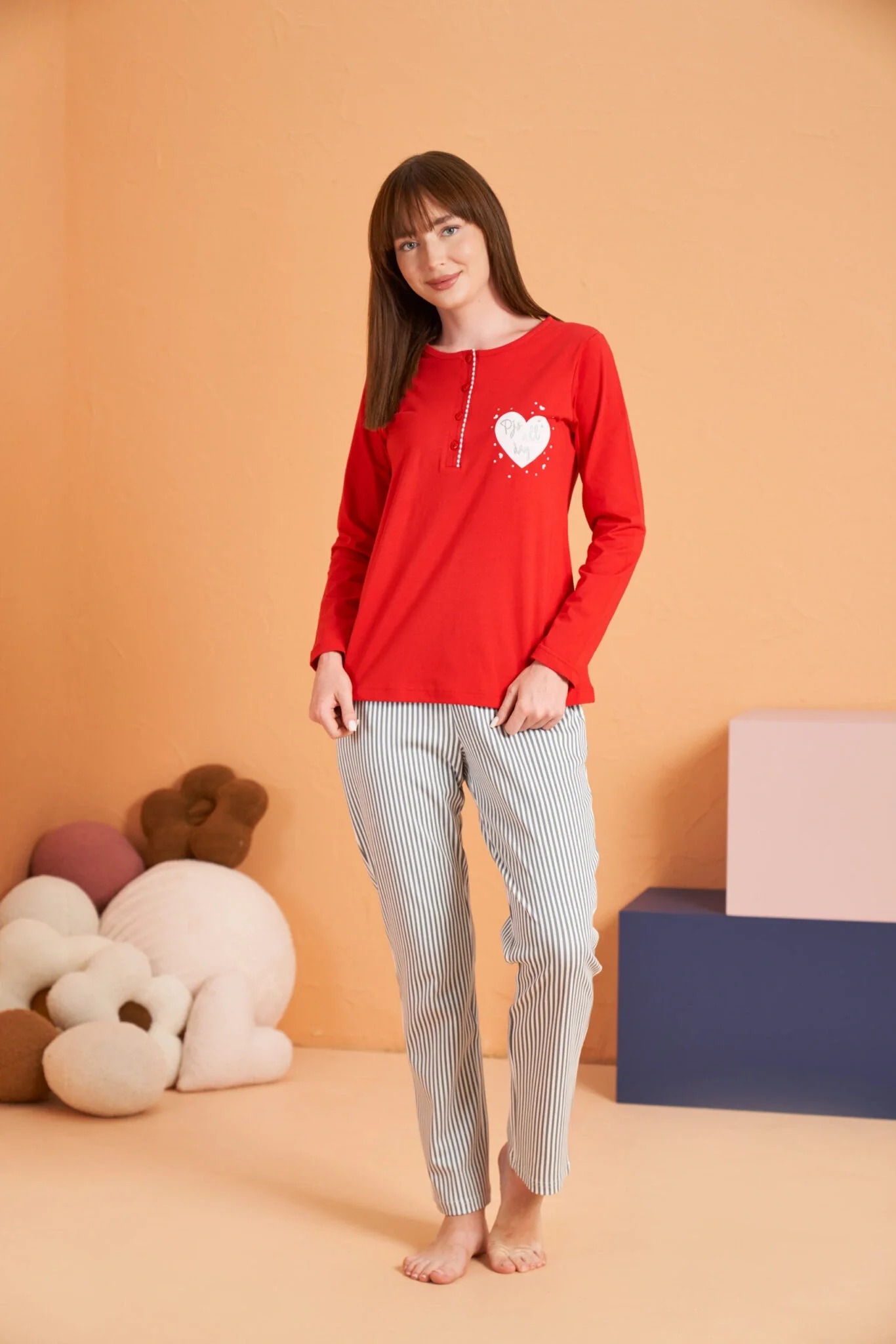 Pjs 28062 Kadın Patlı Pijama Takım görsel 2
