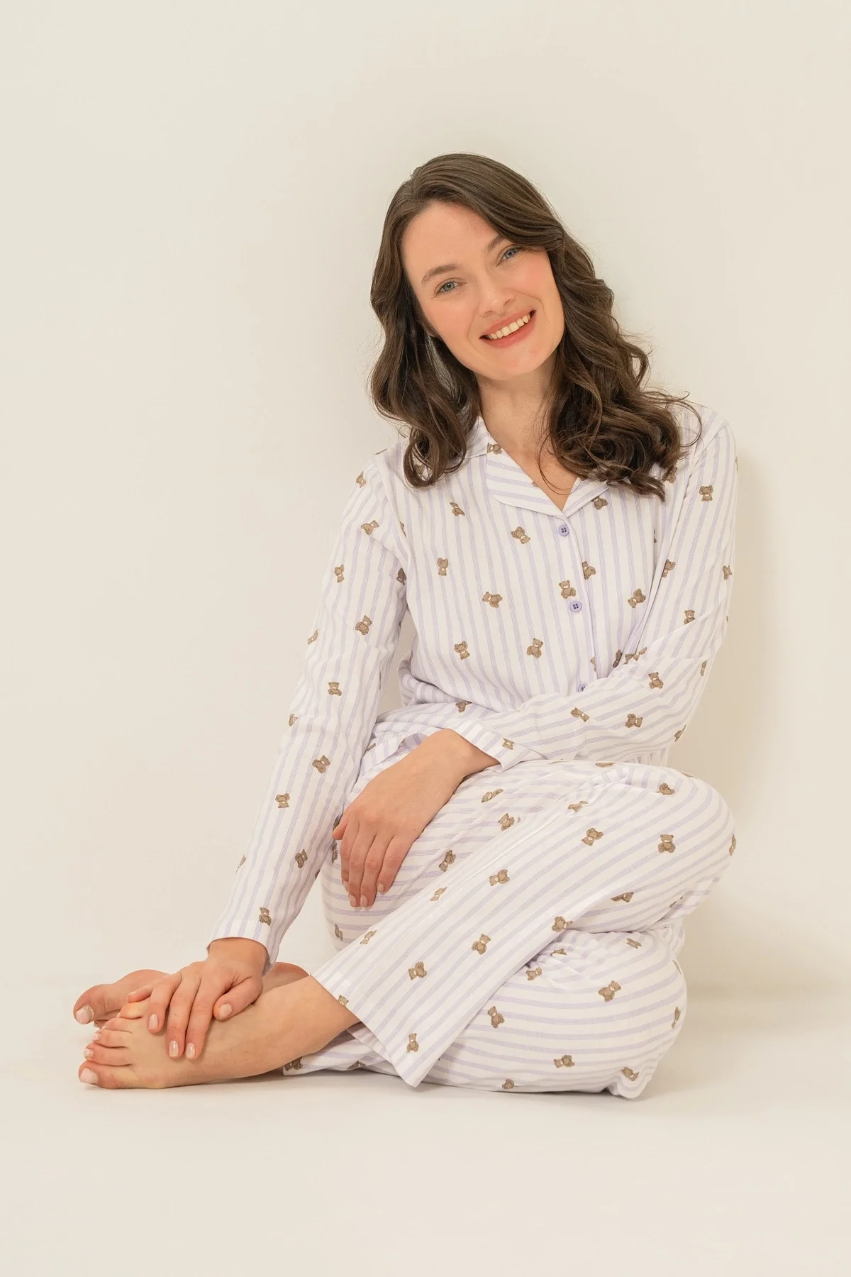Rolypoly Rp3913-S Kadın Gömlek Pijama Takım