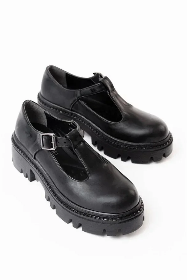 Kadın Rugan Loafer Ayakkabı Ayakkabı Tabanlı Yüksek Casual Günlük görsel 5