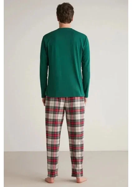 Nautıca M630 Erkek Uzun Kollu Ekoseli Pijama Takımı görsel 3