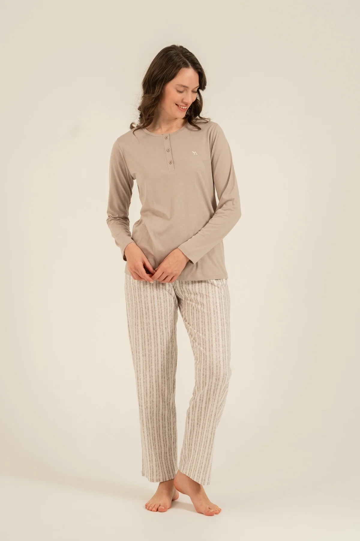 Arnetta 3779-S Kadın Uzun Kollu Pijama Takım görsel 5