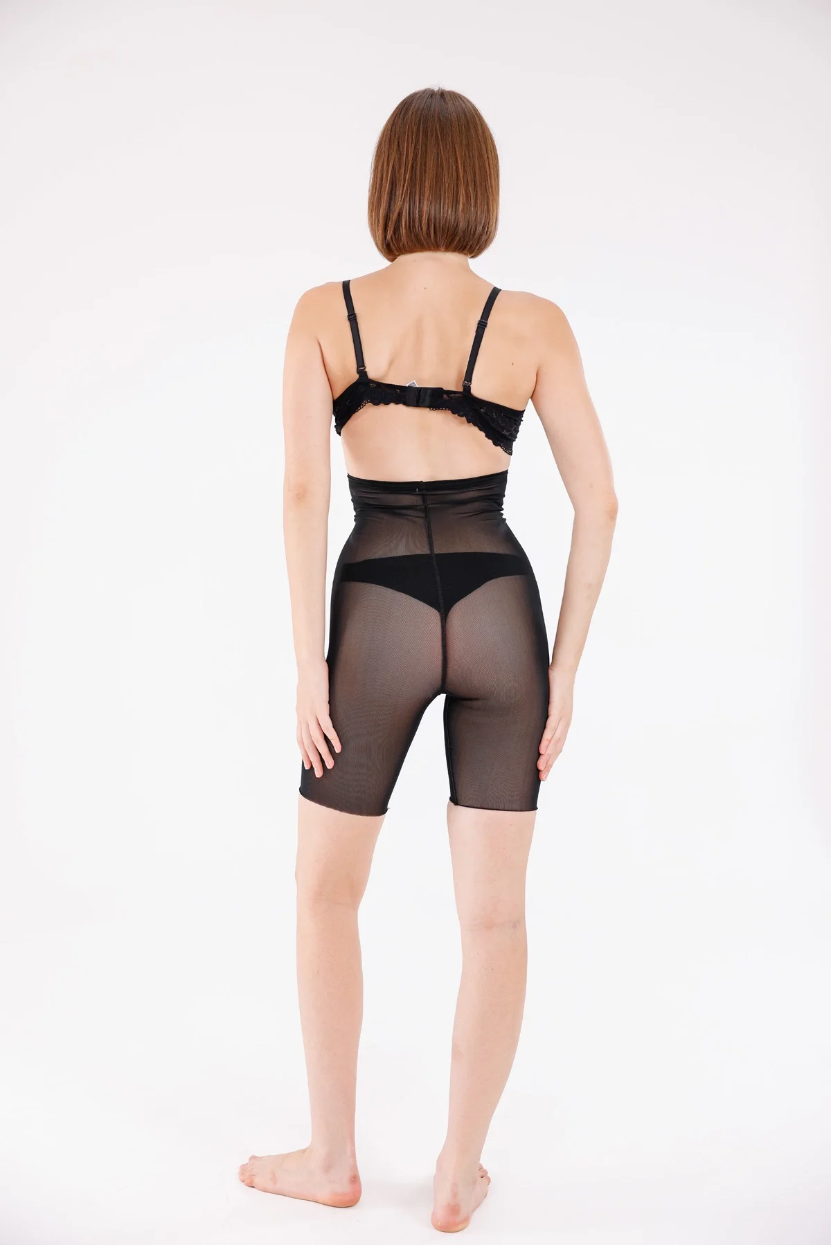 Freshness 0007 Lazer Kesim Tül Yüksek Bel Şort Korse görsel 4