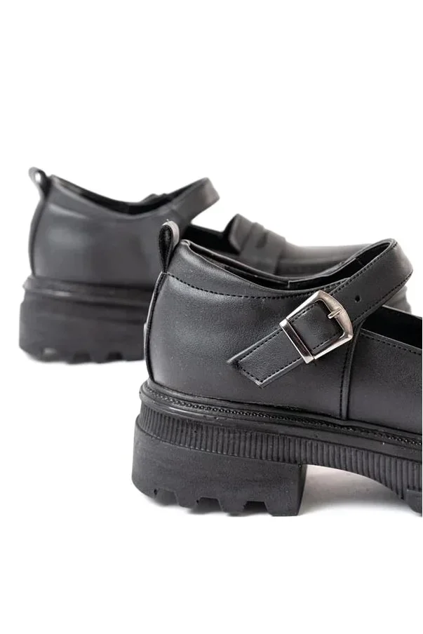 Kadın Loafer Ayakkabı Ayakkabı Bağcıksız Tabanlı Yüksek Casual Mevsim görsel 5