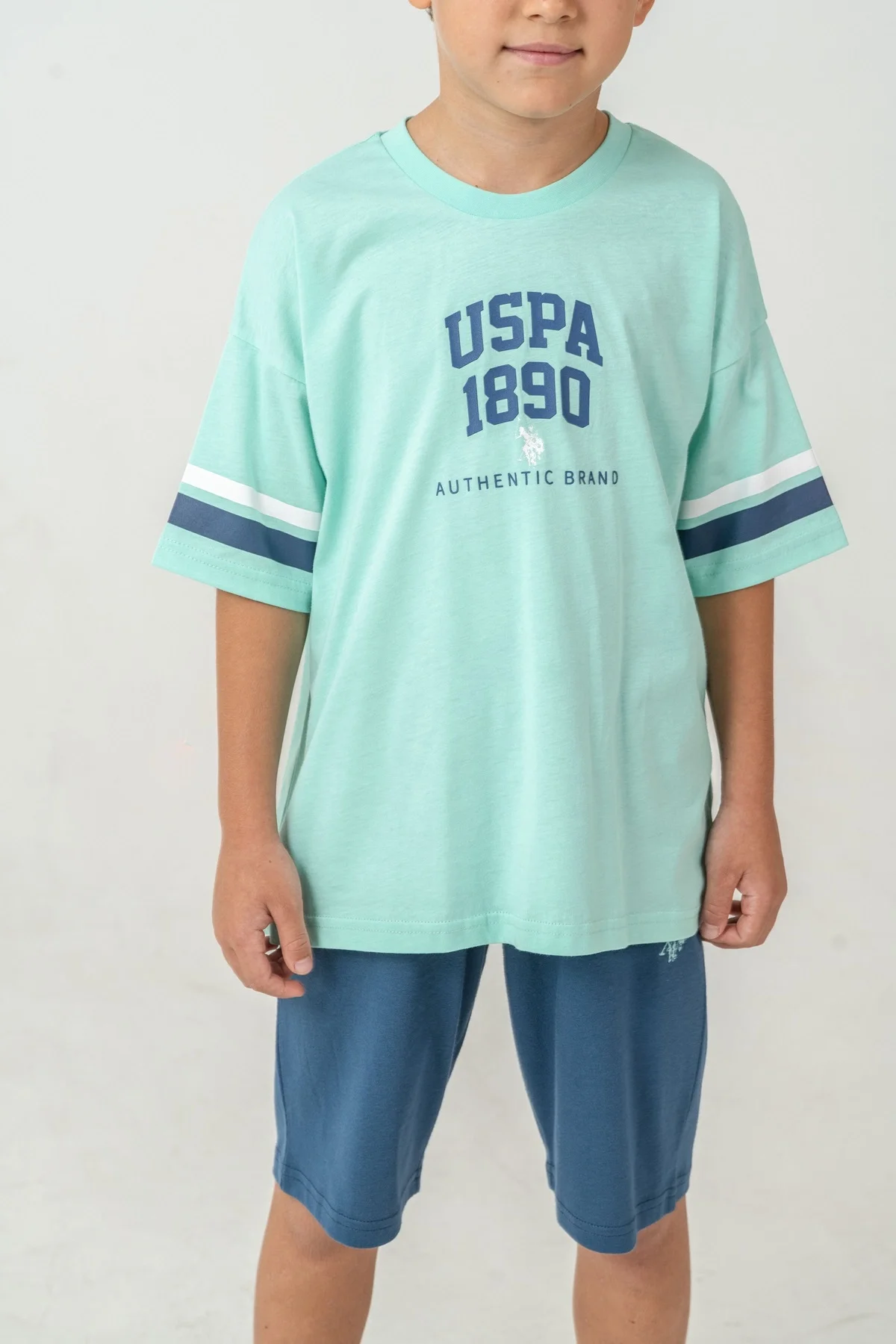 US Polo 2414-4 Erkek Çocuk Bermuda Takım görsel 7