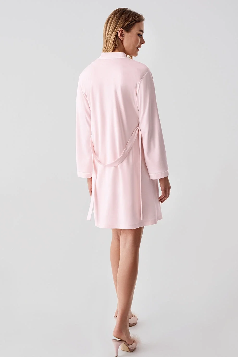 Freshness 324 Kadın 4'Lü Sabahlıklı Şorlu Pijama Takımı görsel 6
