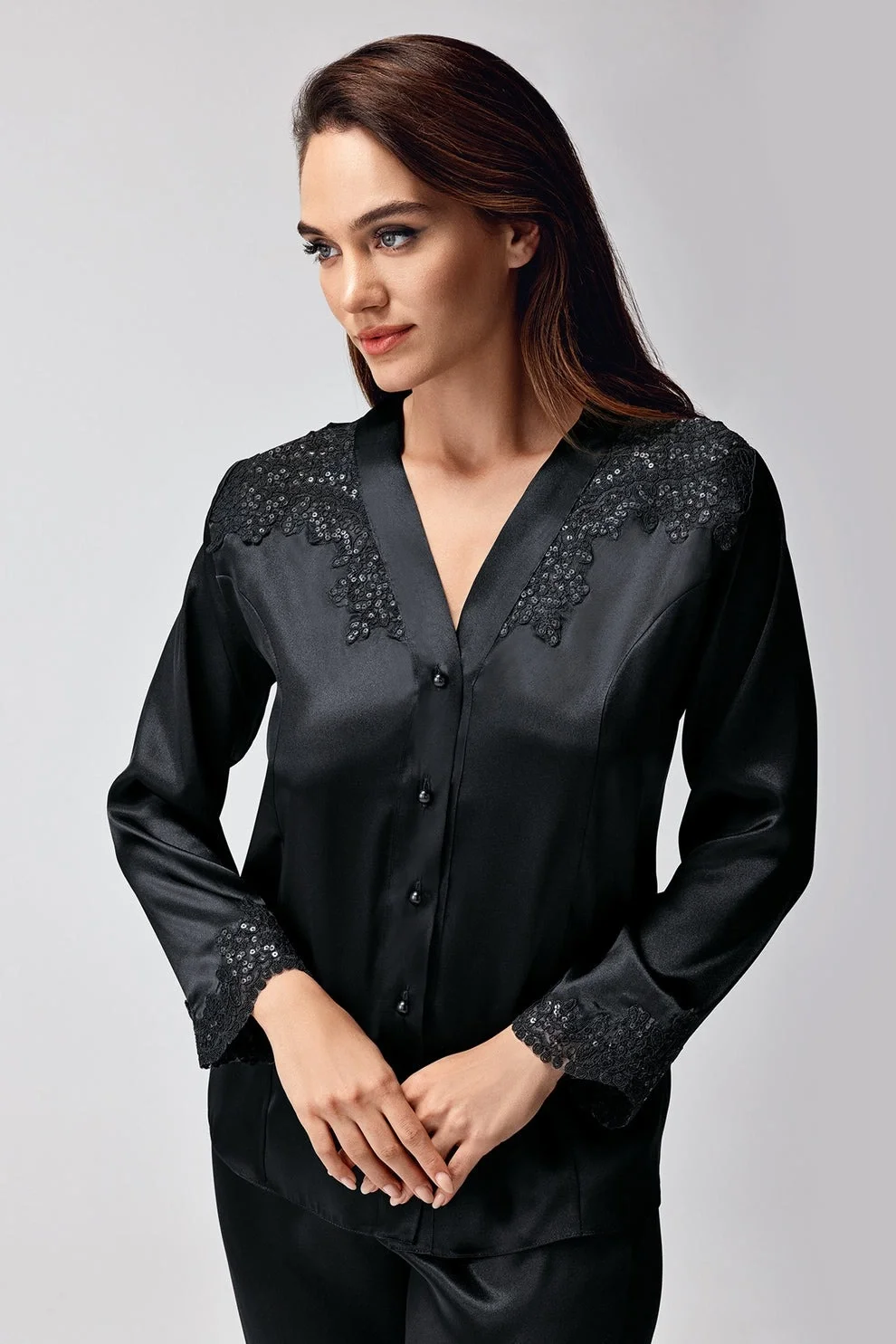 Freshness 9950-PT Saten Dantel Detaylı Pijama Takımı görsel 2