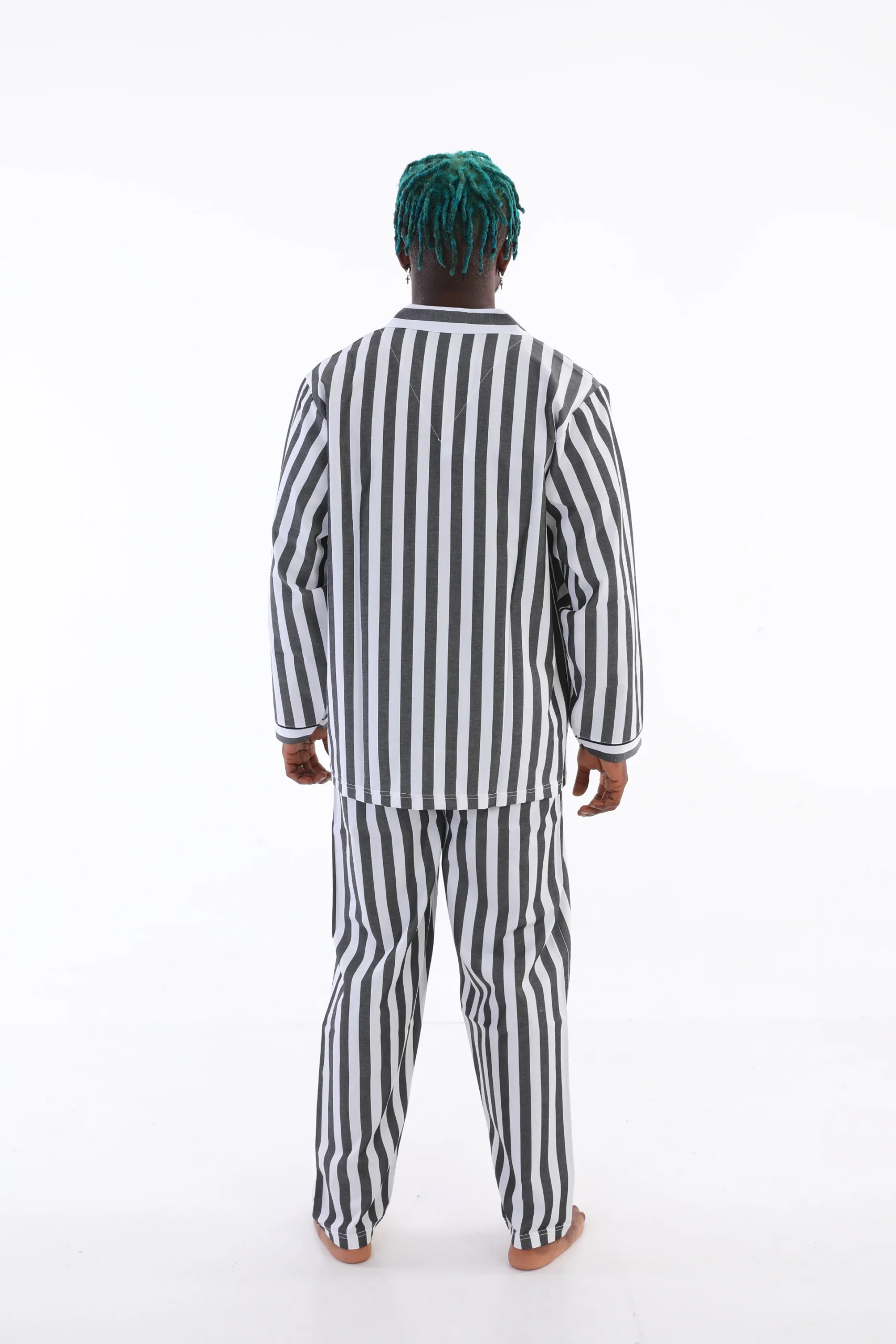Kocabey 4007 Uzun Kol Çizgili Gaffur Erkek Pijama Takım görsel 8