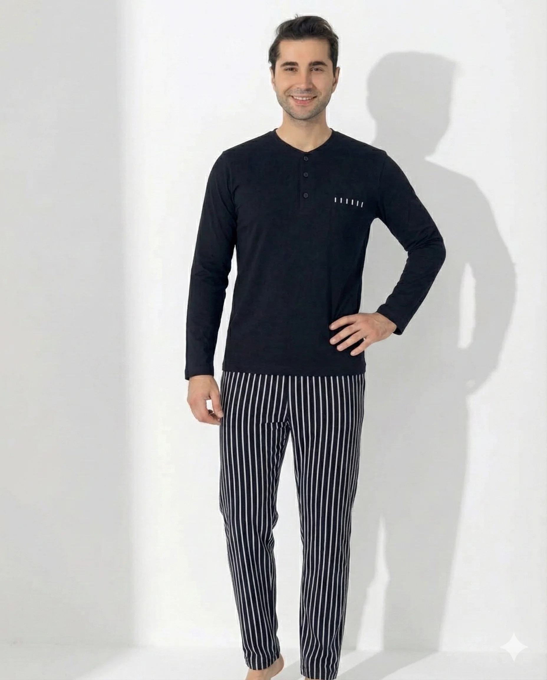 Boyraz 0405 Erkek Uzun Kol Pijama Takımı
