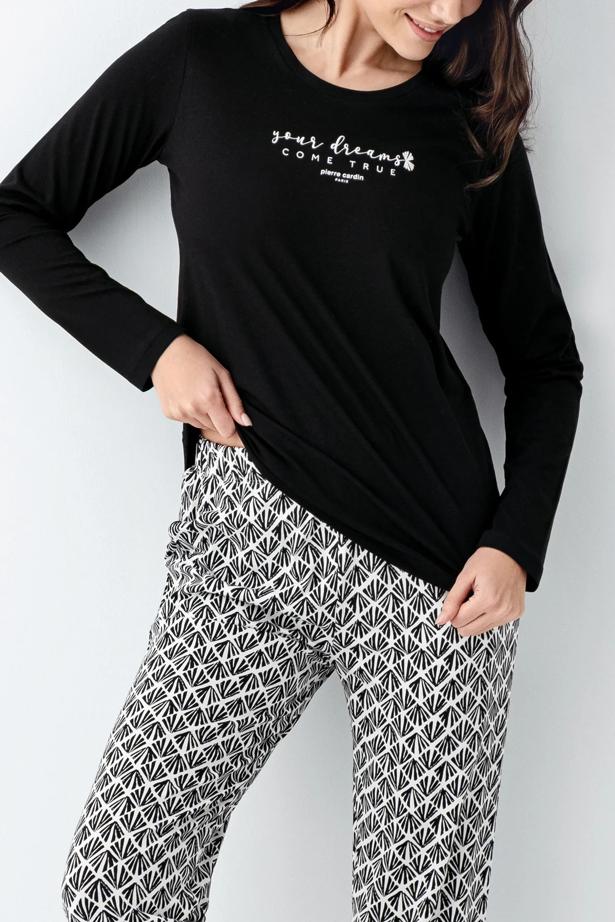 Pierre Cardin 9068-S Kadın Uzun Kol Pijama Takım görsel 3