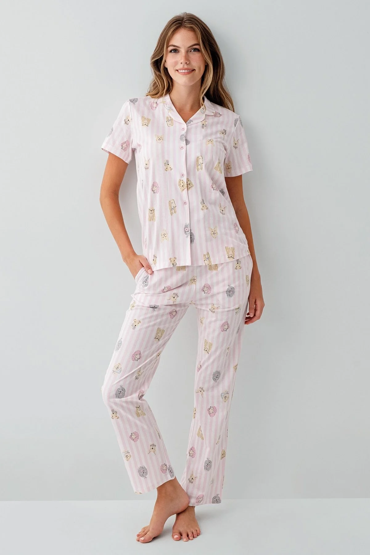 RolyPoly 3809-S Kadın Gömlek Pijama Takım görsel 2