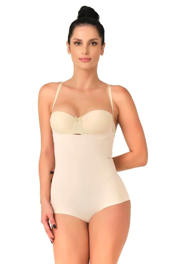 Ten Lazer Kesim Göğsü Açık Slip Body Korse