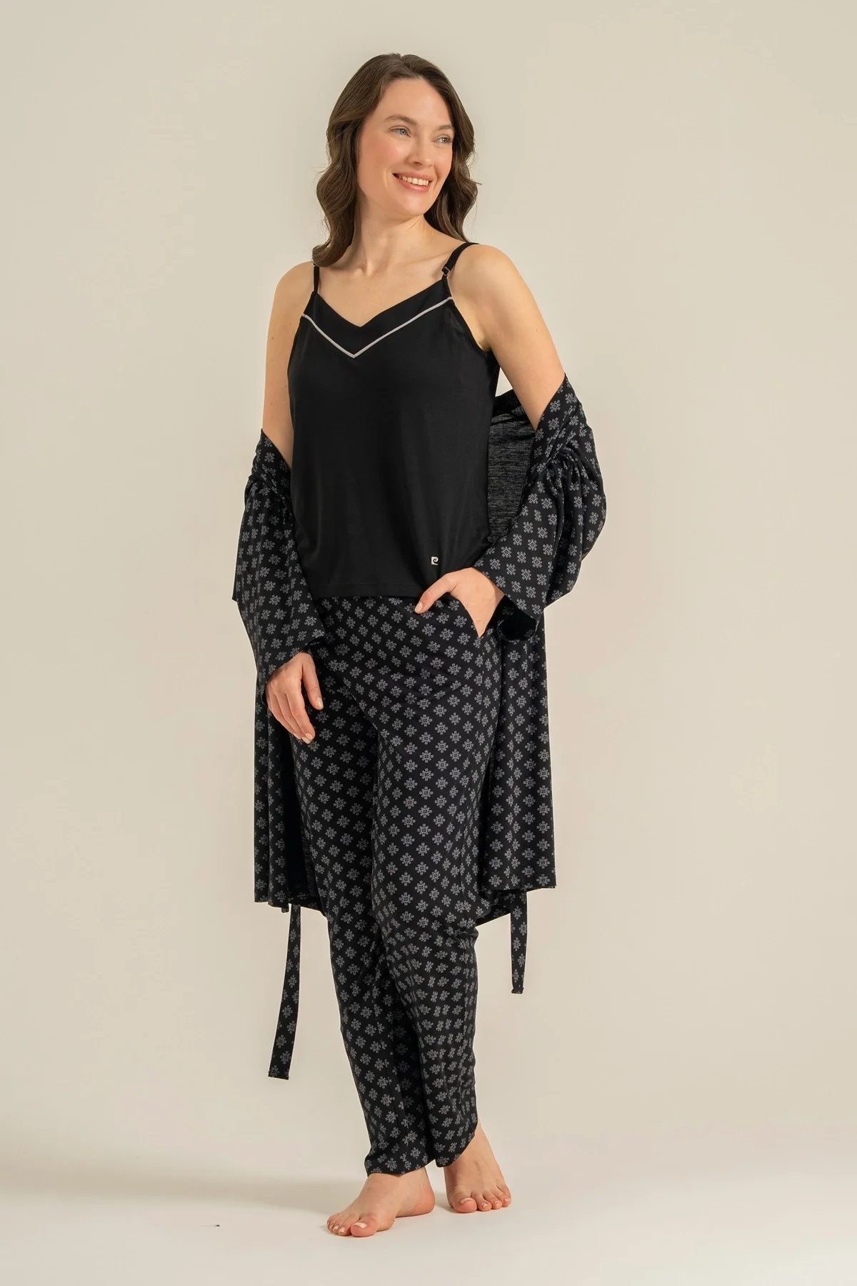 Pierre Cardin 9291-S Kadın 3'Lü Pijama Takımı görsel 2