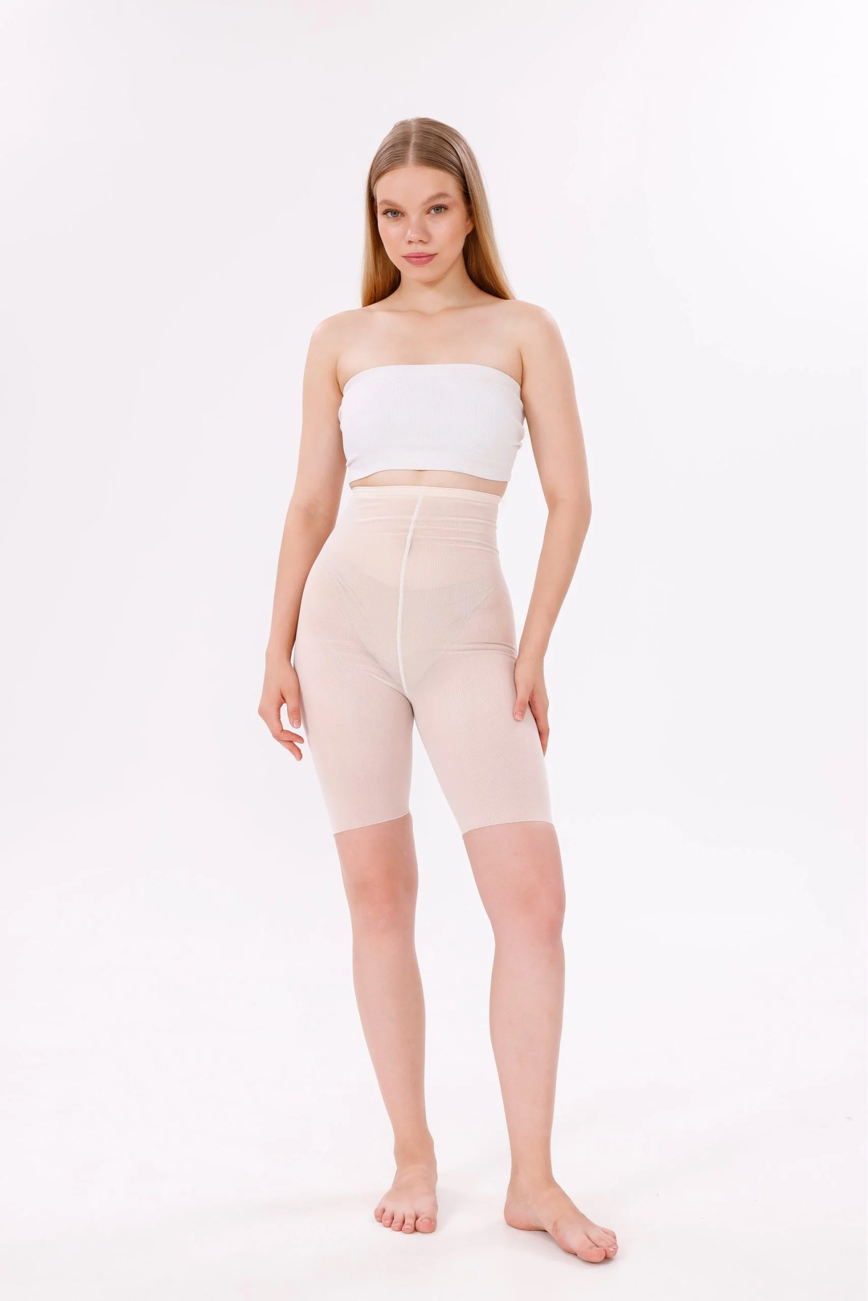 Freshness 0007 Lazer Kesim Tül Yüksek Bel Şort Korse görsel 4