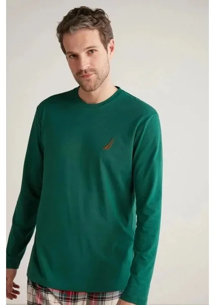 Nautıca M630 Erkek Uzun Kollu Ekoseli Pijama Takımı görsel 2