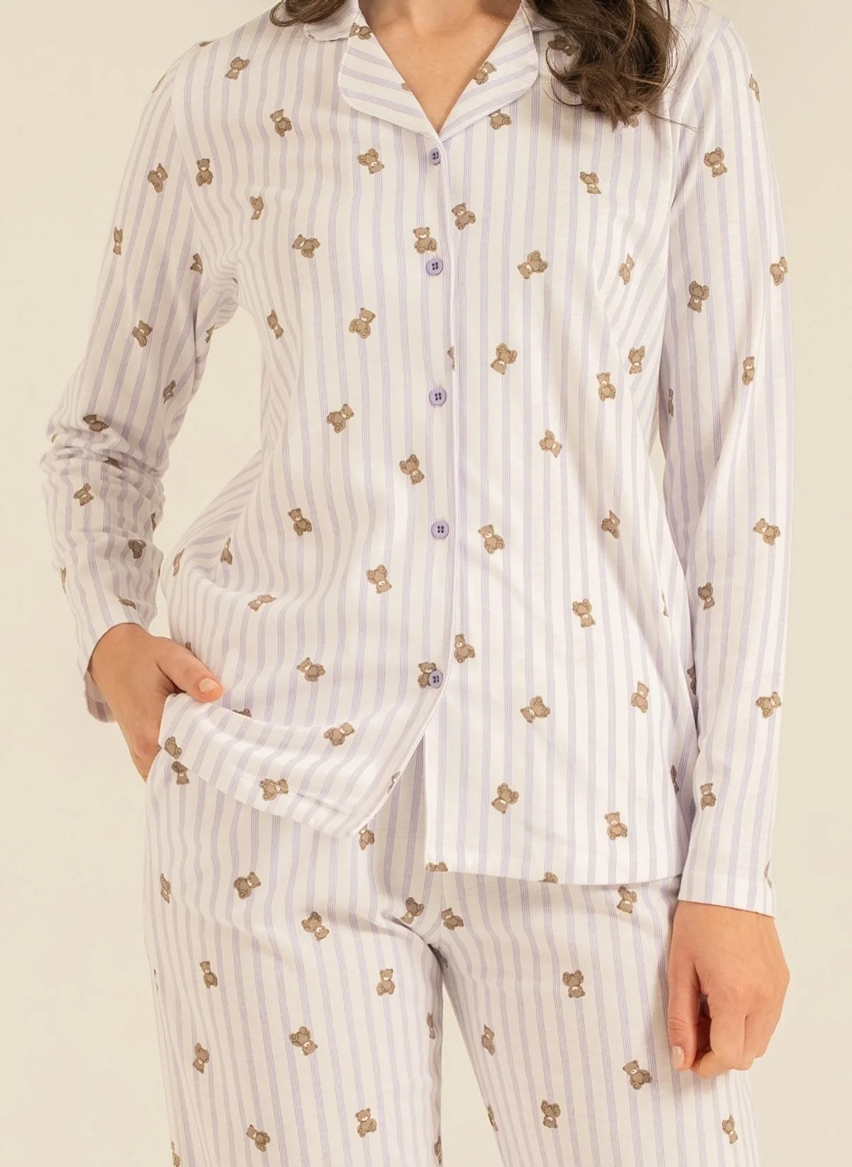 Rolypoly Rp3913-S Kadın Gömlek Pijama Takım görsel 4
