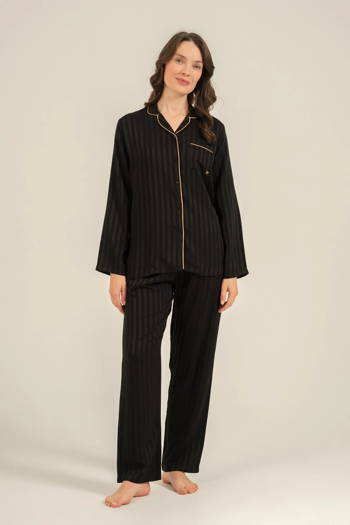 Pierre Cardin 9305-S Kadın Uzun Kol Pijama Takımı görsel 2