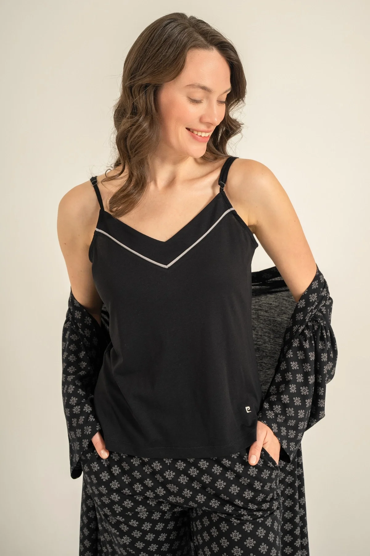 Pierre Cardin 9291-S Kadın 3'Lü Pijama Takımı görsel 4