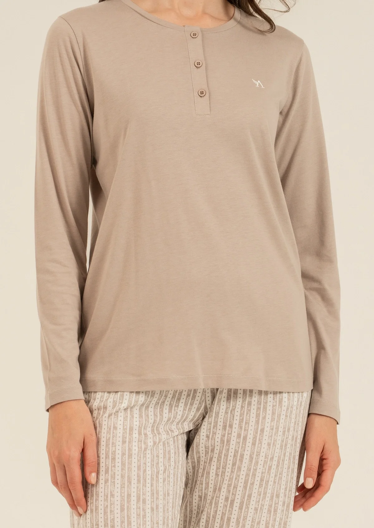 Arnetta 3779-S Kadın Uzun Kollu Pijama Takım görsel 3