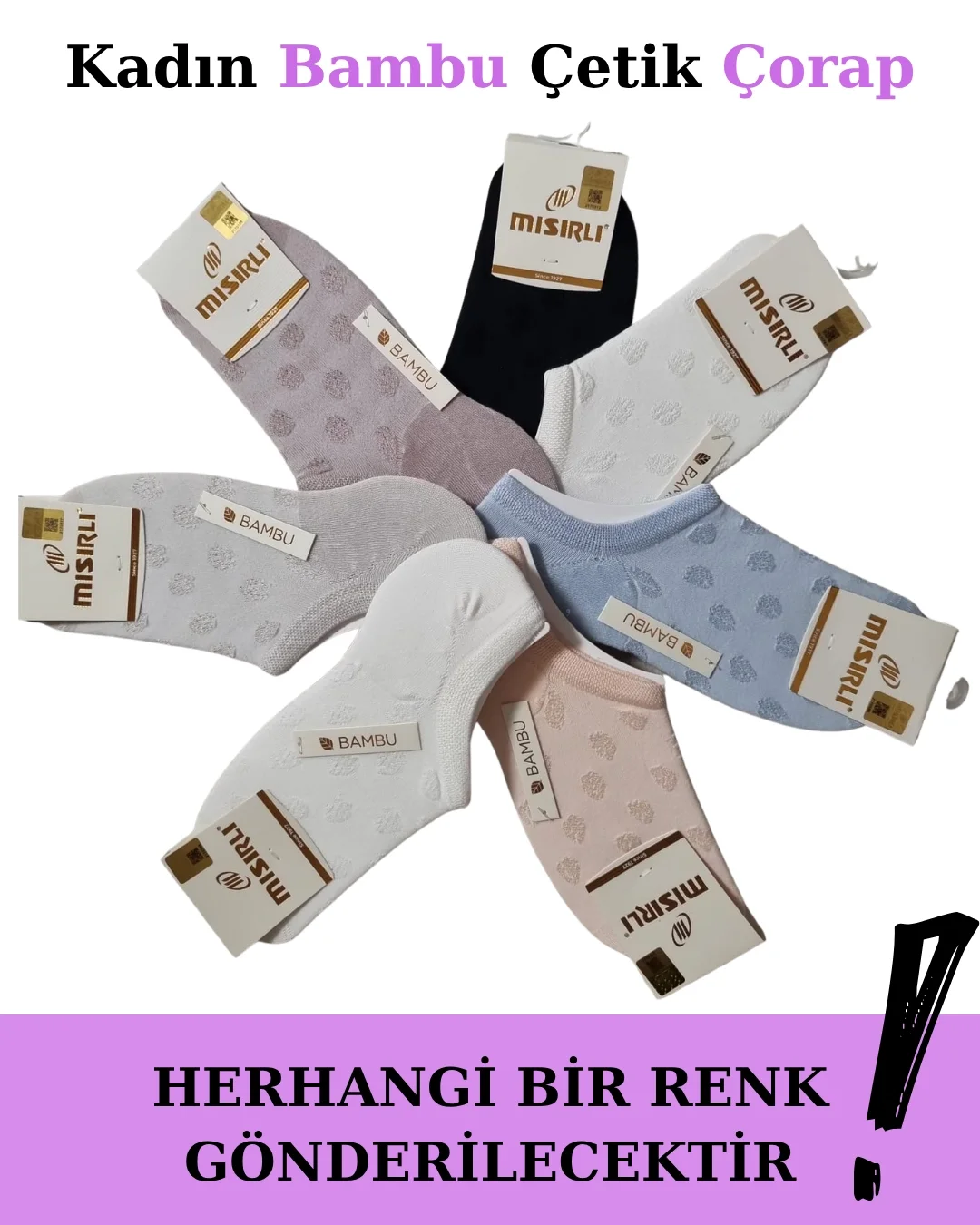 Mısırlı 72355 Kadın Bambu Çetik Çorap