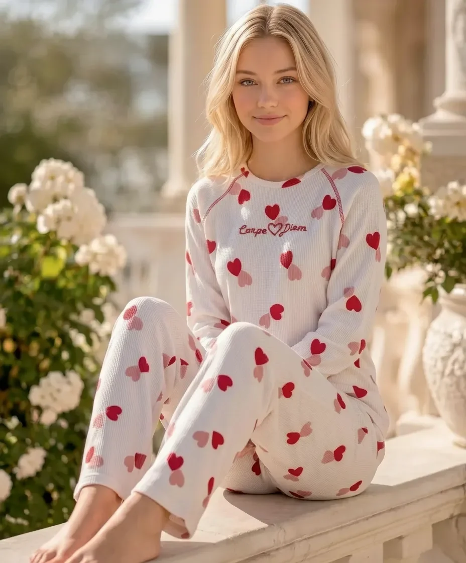 Boyraz VF-02756 Kadın Waffle Kumaş Pijama Takımı