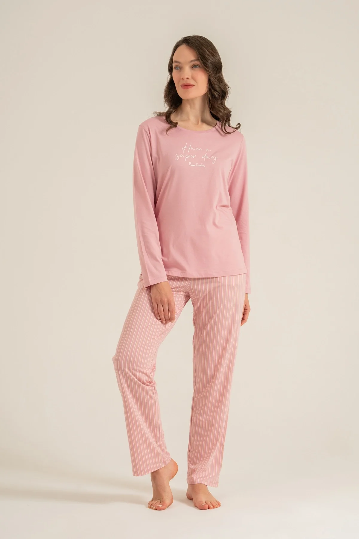 Pierre Cardin Pc9294-S Kadın Uzun Kollu Pijama Takımı görsel 5