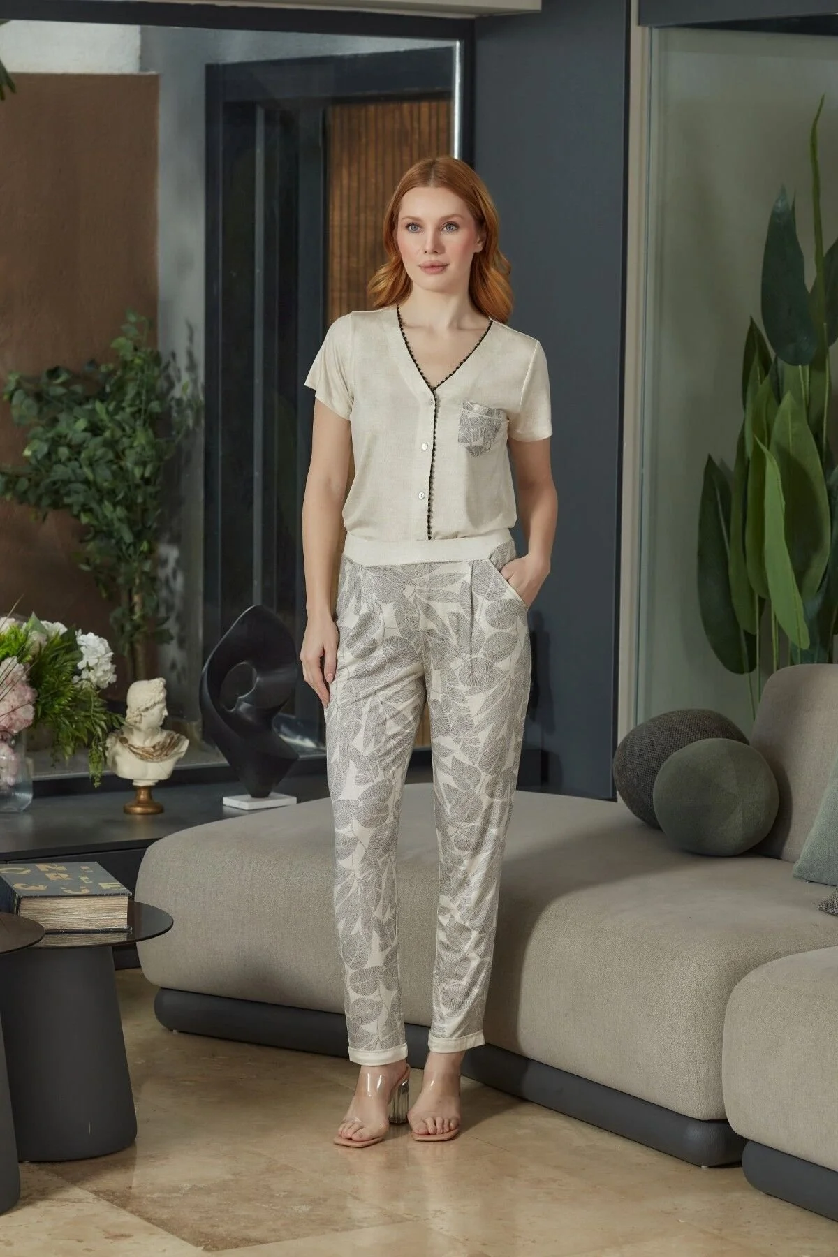 Aqua 26602 Kadın Kısa Kol Pijama Takımı