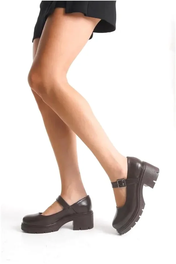 Kadın Rugan Loafer Kırışık Tokalı Ayakkabı Ayakkabı Tabanlı Yüksek Casual Mevsim