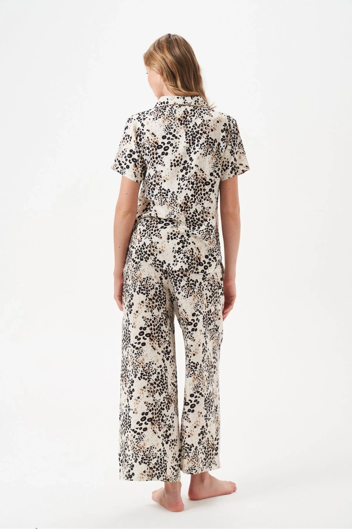 PJS 29049 Kadın Düğmeli Pijama Takım görsel 8
