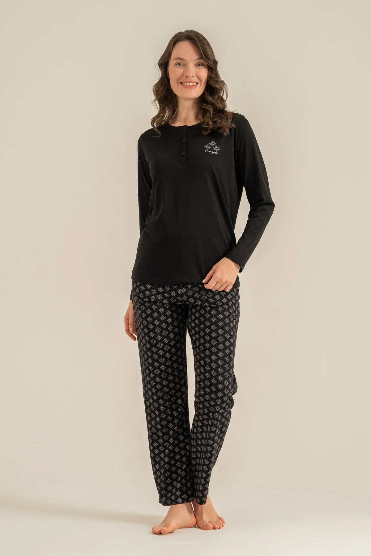 Pierre Cardin Pc9289-S Kadın Uzun Kollu Pijama Takımı görsel 2