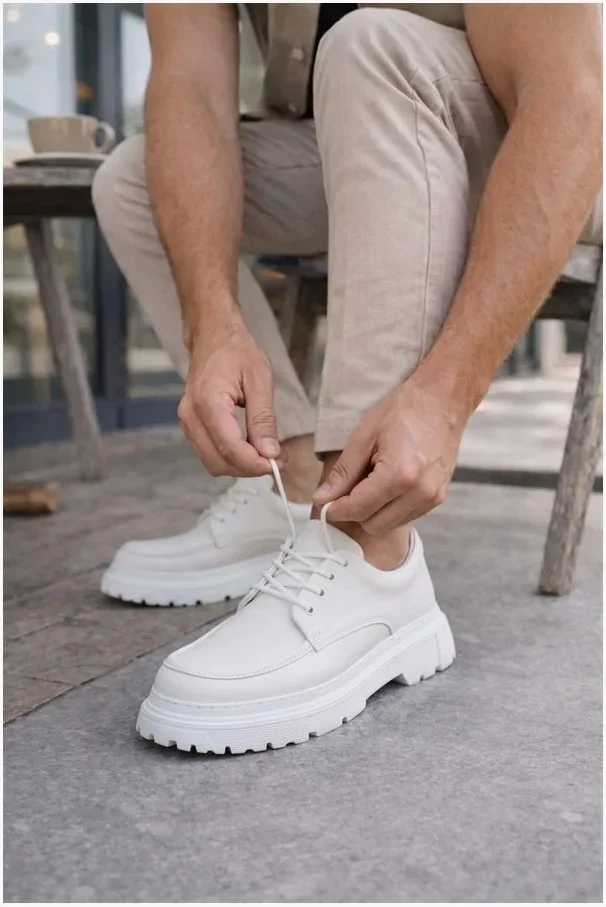 Erkek Ayakkabı Ayakkabı Bağcıklı Klasik Cilt Casual Formlu Dengeli görsel 2