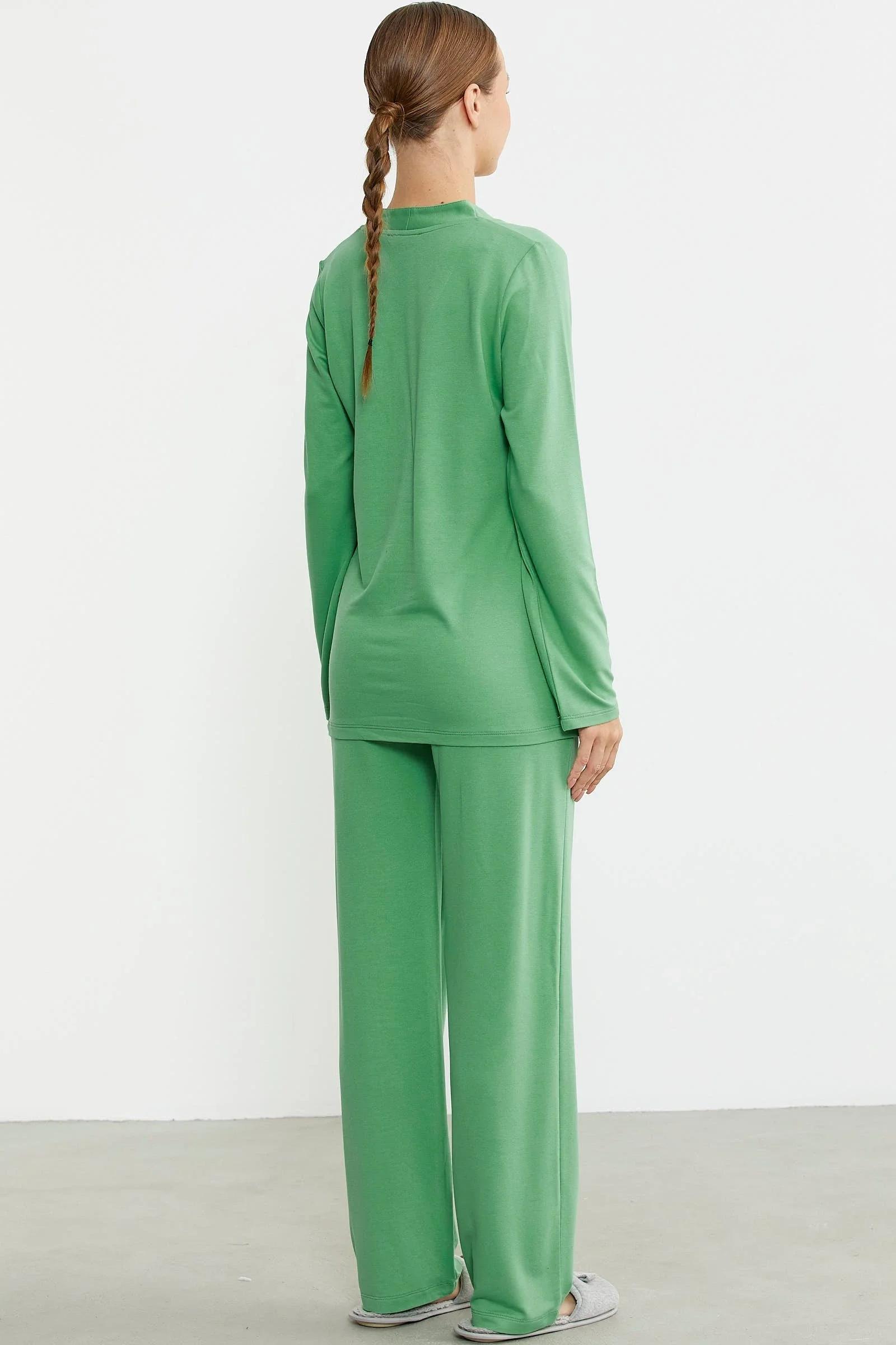 Sementa 76438 Yarım Düğmeli Cep Detaylı Pijama Takım görsel 6
