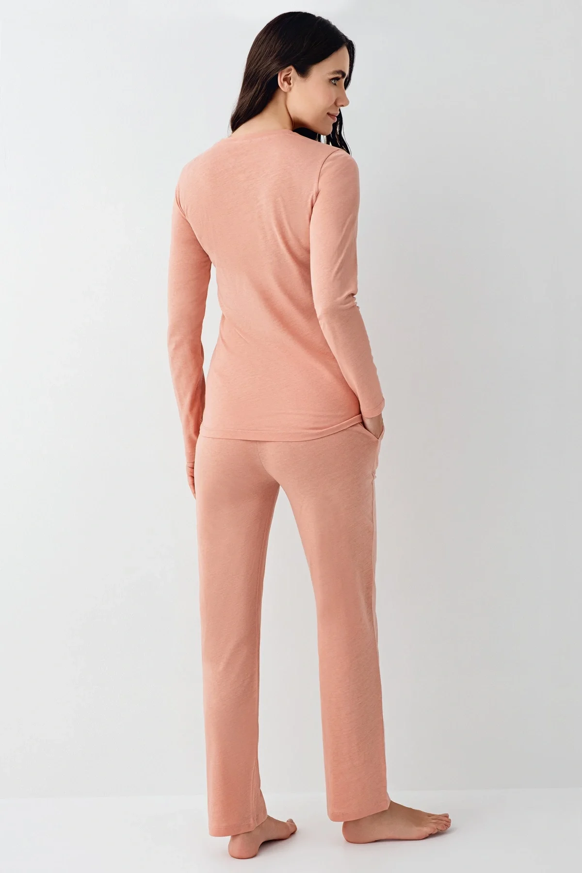 Pierre Cardin 9063-S Kadın Uzun Kol Pijama Takım görsel 4