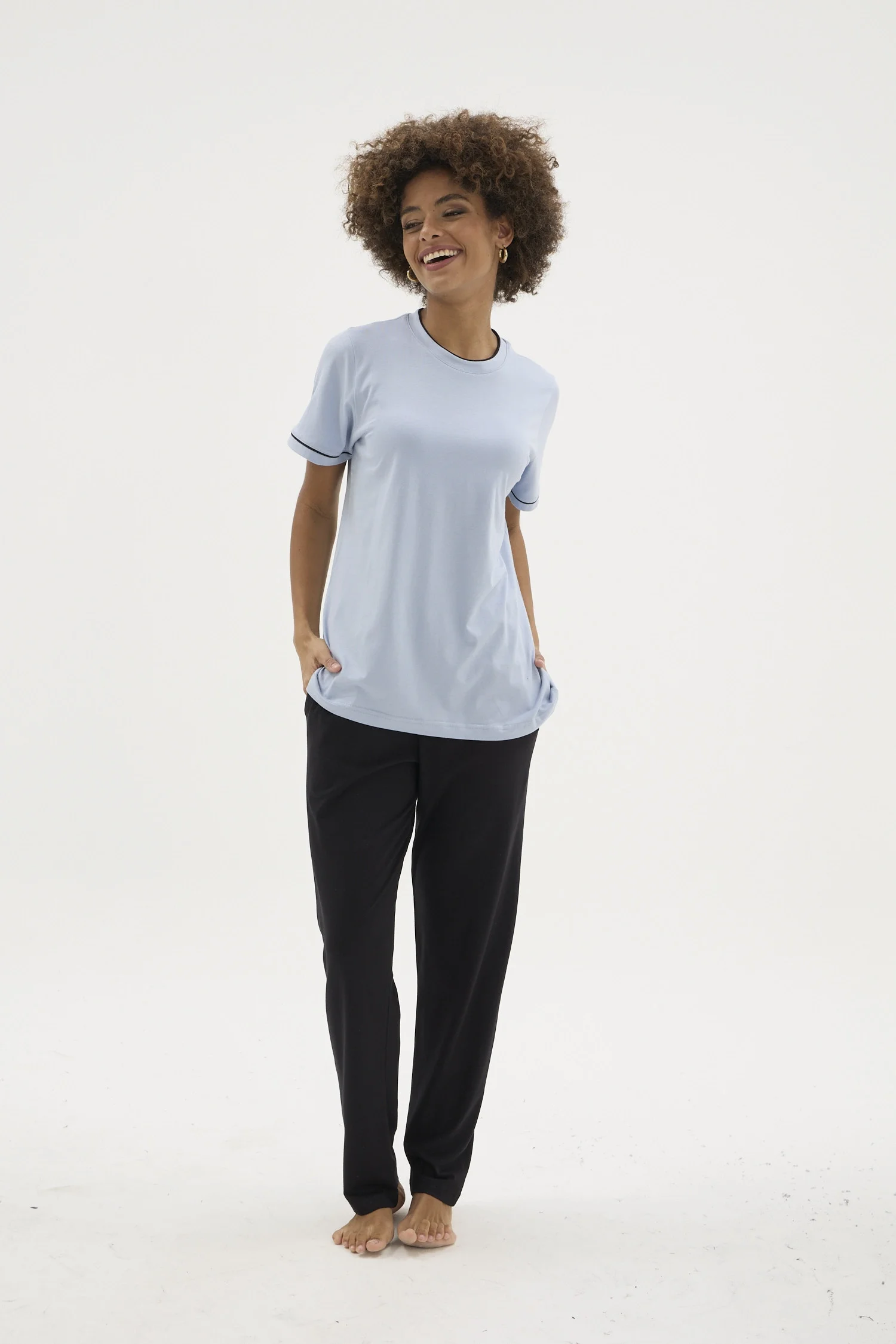 Kocabey KKT-26156K Kadın O Yaka Pijama Takımı