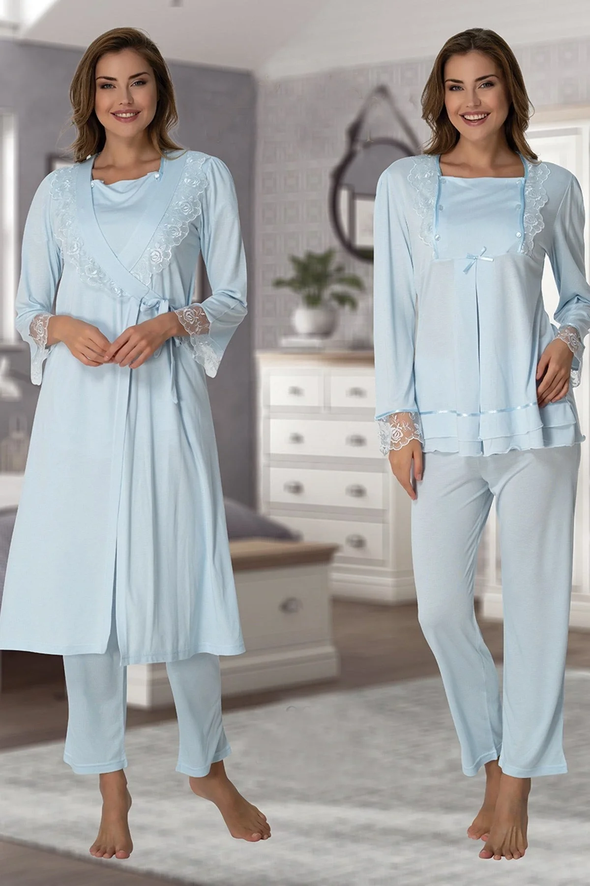 Effortt 2018 Sabahlıklı Lohusa Pijama Takımı