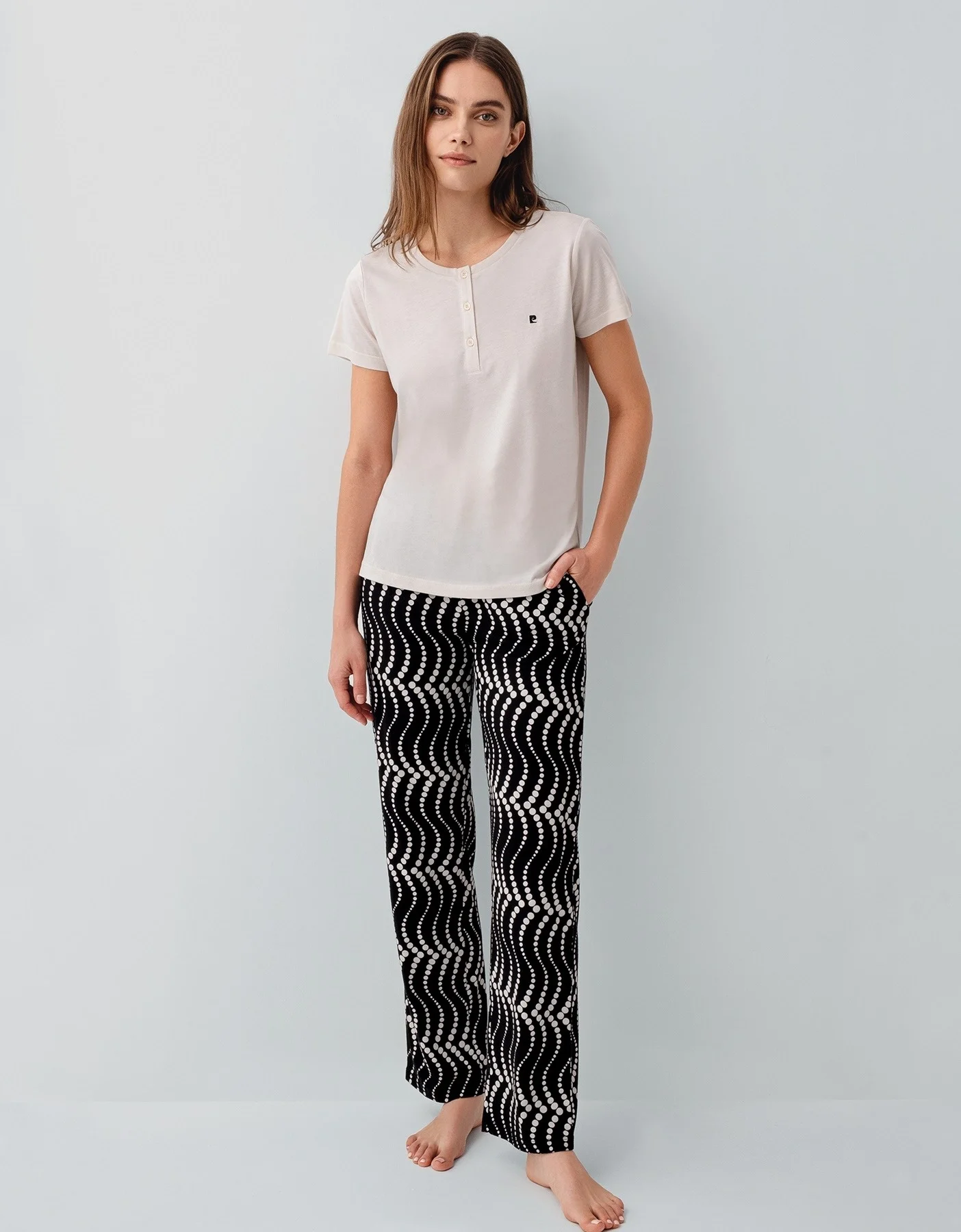 Pierre Cardin PC9165-X Kadın Kısa Kol Büyük Beden Pijama Takımı