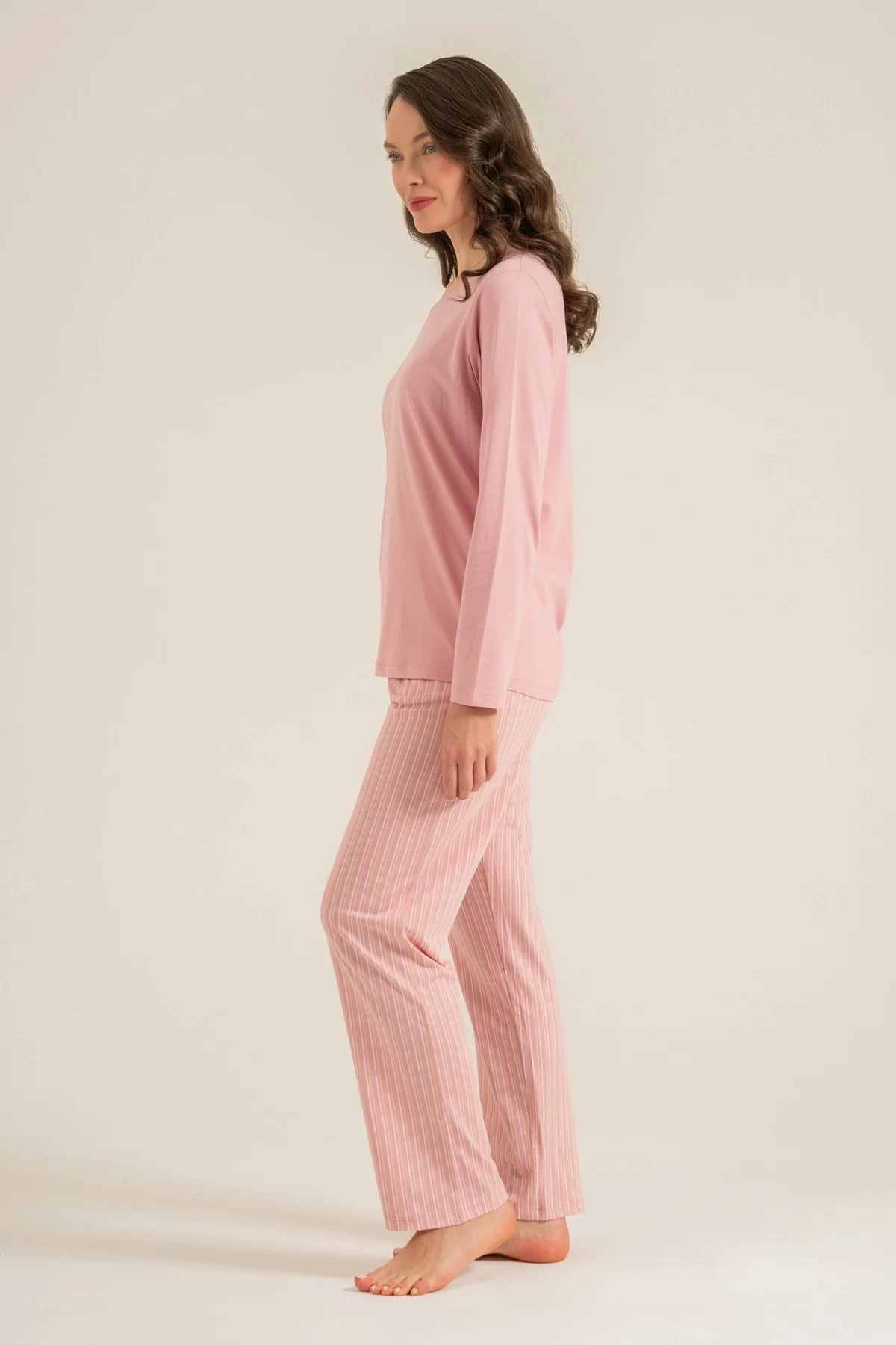Pierre Cardin Pc9294-S Kadın Uzun Kollu Pijama Takımı görsel 4