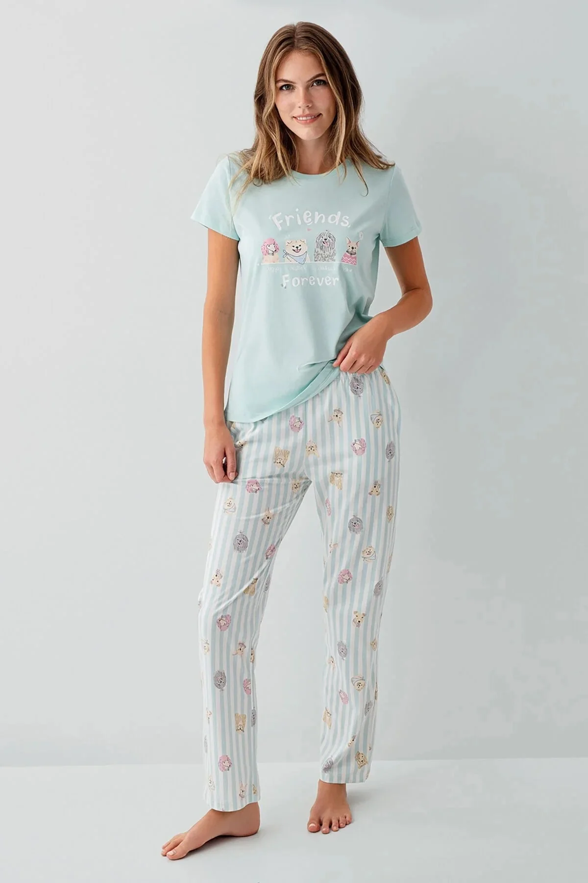 RolyPoly RP3810-S Kadın Kısa Kol Pijama Takımı